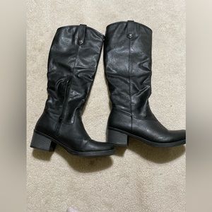 Black Knee High Boots